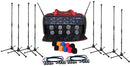VocoPro UHF-8800-XL - 8 Channel UHF-Wireless Microphone System with Mic Stands