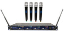VocoPro UHF-5805-9 - Professional Rechargeable 4 Channel UHF Wireless Microphone System