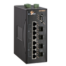 EtherWAN EX78822-VVBT, Hardened Managed 4 to 10-port 10/100BASE (8 x PoE) and 2-port Gigabit Ethernet Switch