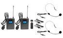VocoPro USB-CAST-B, Dual wireless USB Body Pack System with Heaset/Lavalier mic and instrument cable