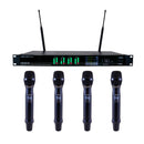 VocoPro UTD-QUAD-ACAPELLA - Quad True-Diversity Professional Digital Wireless PLL Microphone System with Four Handheld Microphones