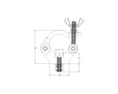 Global Truss X-PRO CLAMP, Extra Heavy Duty 2 in Pro Clamp with M12 Hex Bolt, 1650 lb Capacity