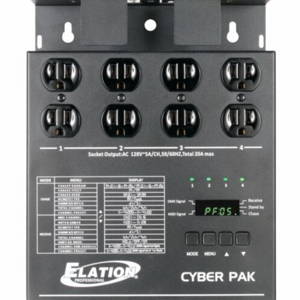 Elation CYBER PACK 4 CHANNEL DIMMER PACK 20A w/ ETL Elation CYBER PACK 4 CHANNEL DIMMER PACK 20A w/ ETL